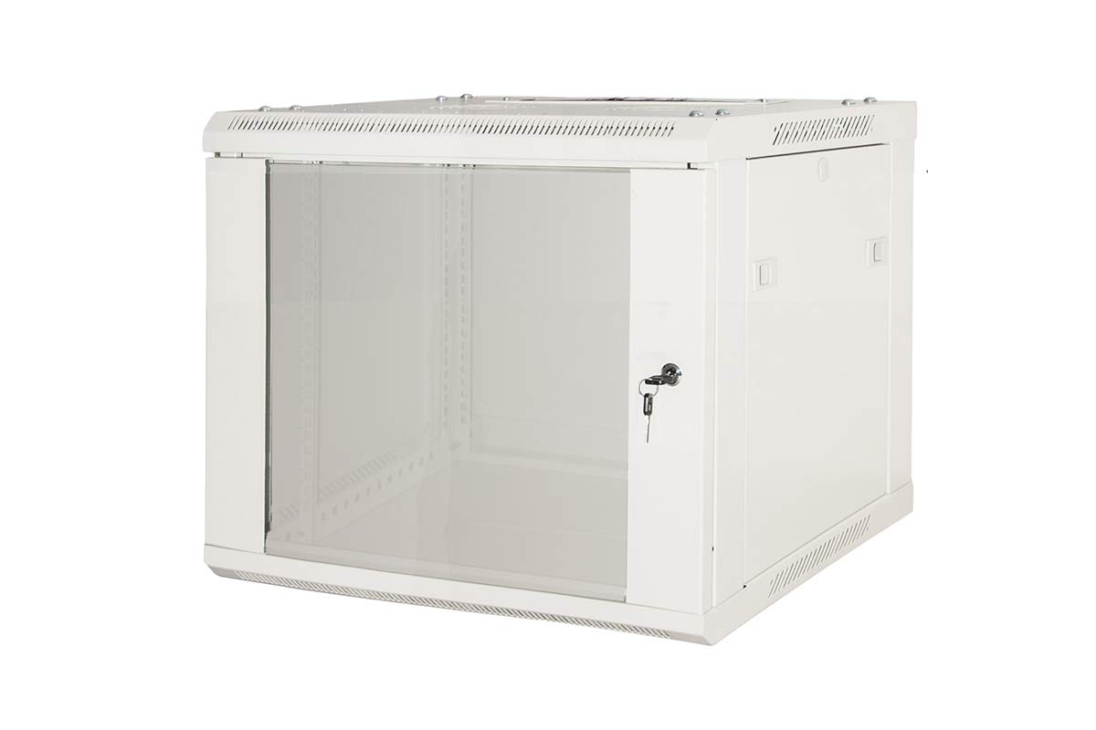 LINK LK1906UGF - Armadio Rack 19" da Muro 6U – 370x600x450 mm, Grigio, Porta in Vetro, Disassemblato, per Server, Switch e Apparecchiature IT