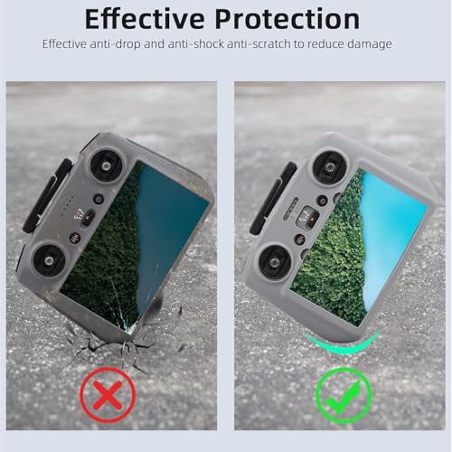 Image of M.G.R.J Silicone Protective Case Cover for DJI Neo Mini 4 Pro /DJI Air 3 RC 2 Remote Controller Anti-Slip Silicone Case (Grey)