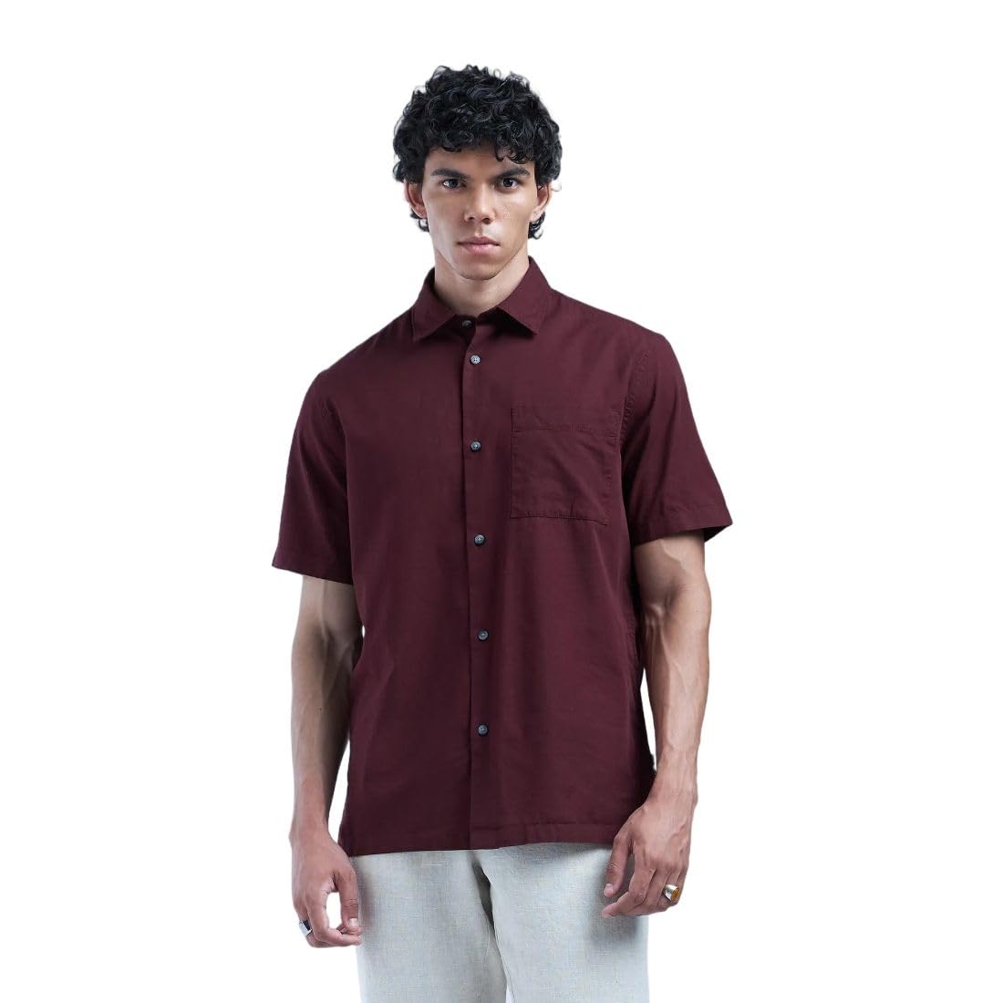 Men's Regular Fit Shirt | Solid | Short Sleeves | Shirt for Man-image-46