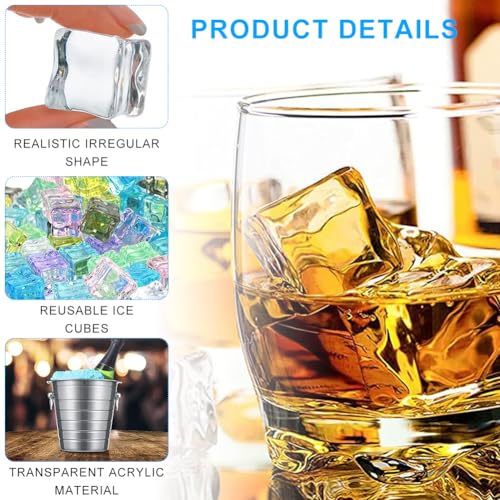 Eiswürfel Wiederverwendbar,Plastik Eiswürfel,20 Eiswürfel in tollen Farben,Wiederverwendbare Eiswürfel,Party-Eiswürfel zum Kühlen von Getränken