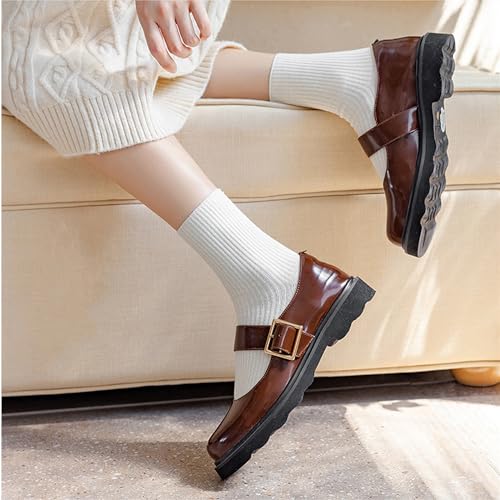 Image of UTTPLL Womens Cotton Crew Socks Ruffle Turn-Cuff Fashion Princess Lettuce Ankle Socks Athletic Thin Gift Dress Socks