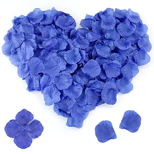 Lot de 1 000 pétales de rose artificielles sans goût pour scènes romantiques, anniversaire de mariage, anniversaire, imperméables et ne se décolorent pas