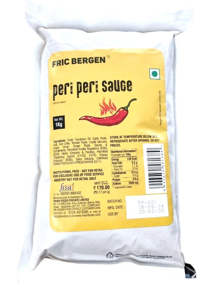 Fric Bergen Peri Peri Sauce - 1kg (B0DHQNBKXH) Amazon Price History, Amazon Price Tracker