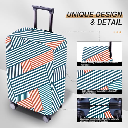 Travel Luggage Cover Suitcase Protector, Scratch-Resistant, Fit 26-27 Inch Suitcase, Black3