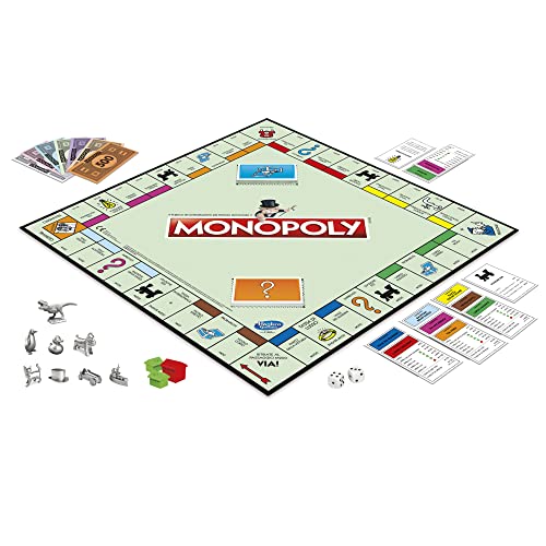 Monopoly Hasbro Gaming Classico, Gioco da Tavolo da 2 a 6 Giocatori per Tutta la Famiglia, Gioco per Bambini e Bambine da 8 Anni in su - immagine 5