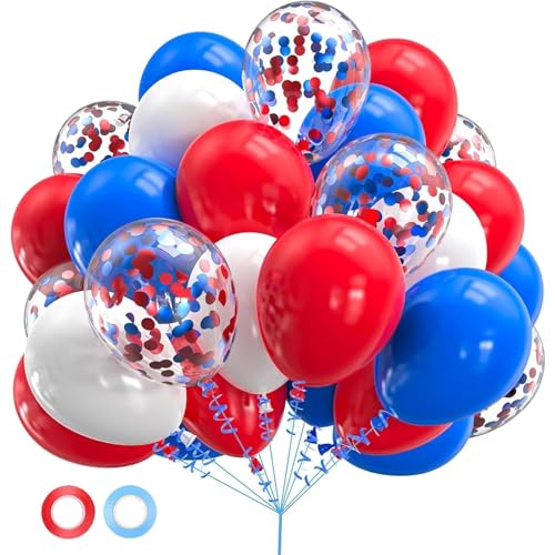 Luftballons Set, 30 Stück, Balloons Blue, Balloons Birthday Latex Balloons12inch Rot-Weiß-Blau mit...
