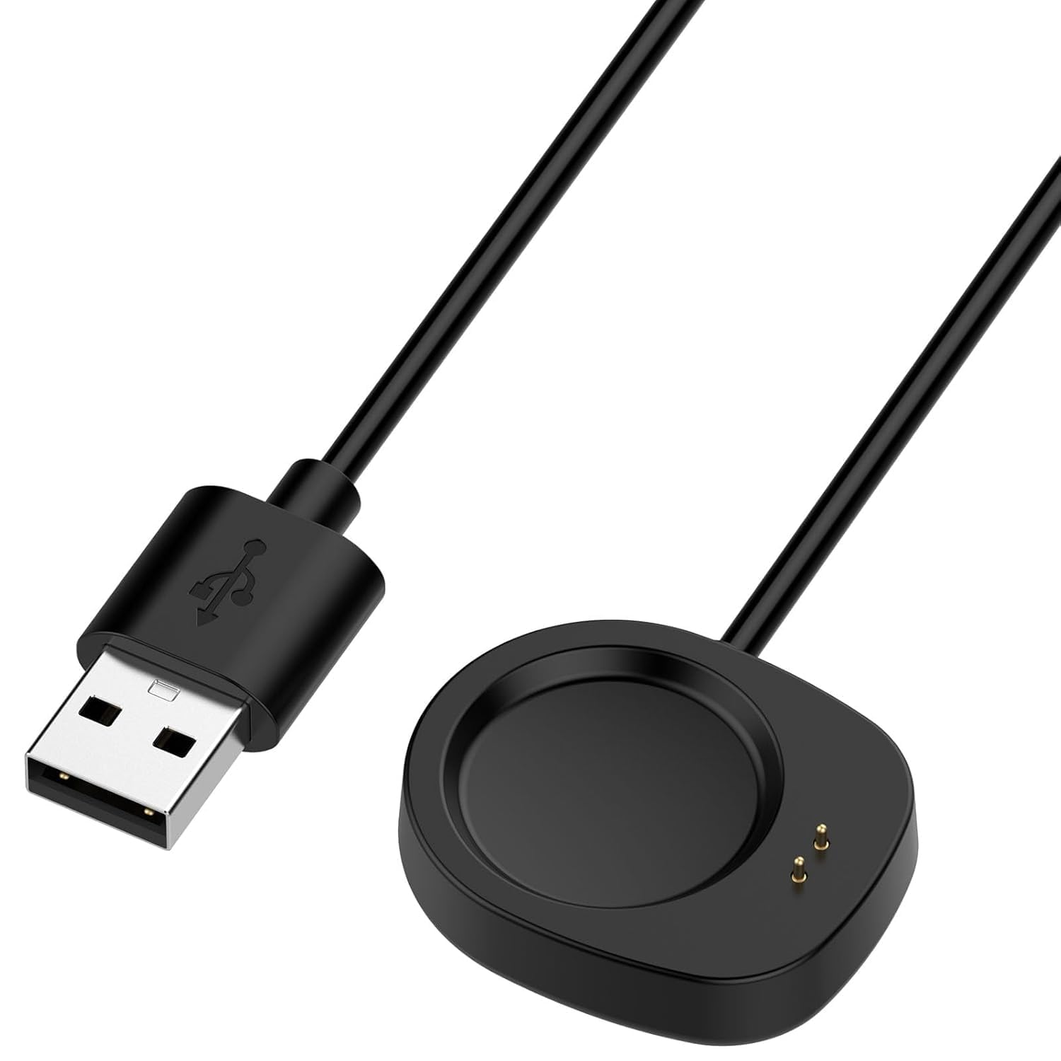 Caricabatterie compatibile per Amazfit T-Rex 3 Cavo di ricarica magnetico USB di ricambio per smartwatch Amazfit T-Rex 3, cavo di ricarica portatile resistente, nero