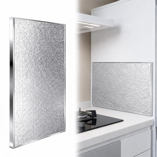 Magnetic Heat Shield Board, Fireproof Aluminum Heat Resistant Mat for Refrigerator Side, Stove, Oven, Fireplace and Kitchen Appliance Protection (15.75x23.6 Inches)