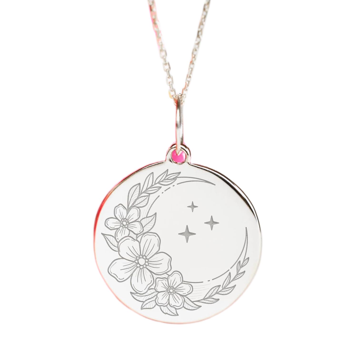 Collier lune et fleurs en argent 925, le cadeau idéal pour marquer un moment unique - 6