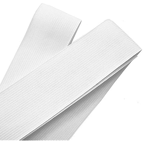 Leline's Elastic Spool, Knit Elastic Band for Sewing, 1.5 Inch X 5 Yard, White Cover
