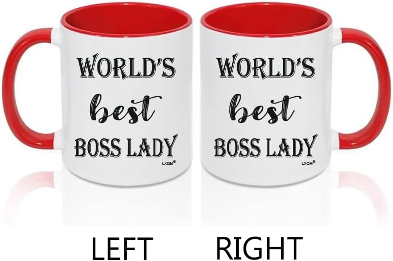 World’s Best Boss Lady Coffee Mug, Funny Office Tea Cup, Boss Gifts for Women, Birthday Christmas New Year Gifts Bosses Gift from Employee, Coworker, Friend 11oz Ceramic Novelty Mug (ladyred) - Image 3