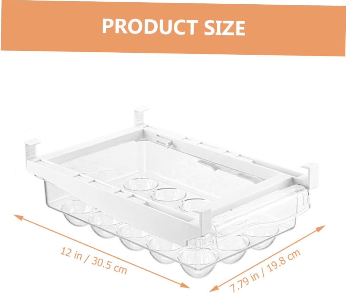 Egg Organizer for Refrigerator Plastic Storage Box Egg Drawer Storage Box
