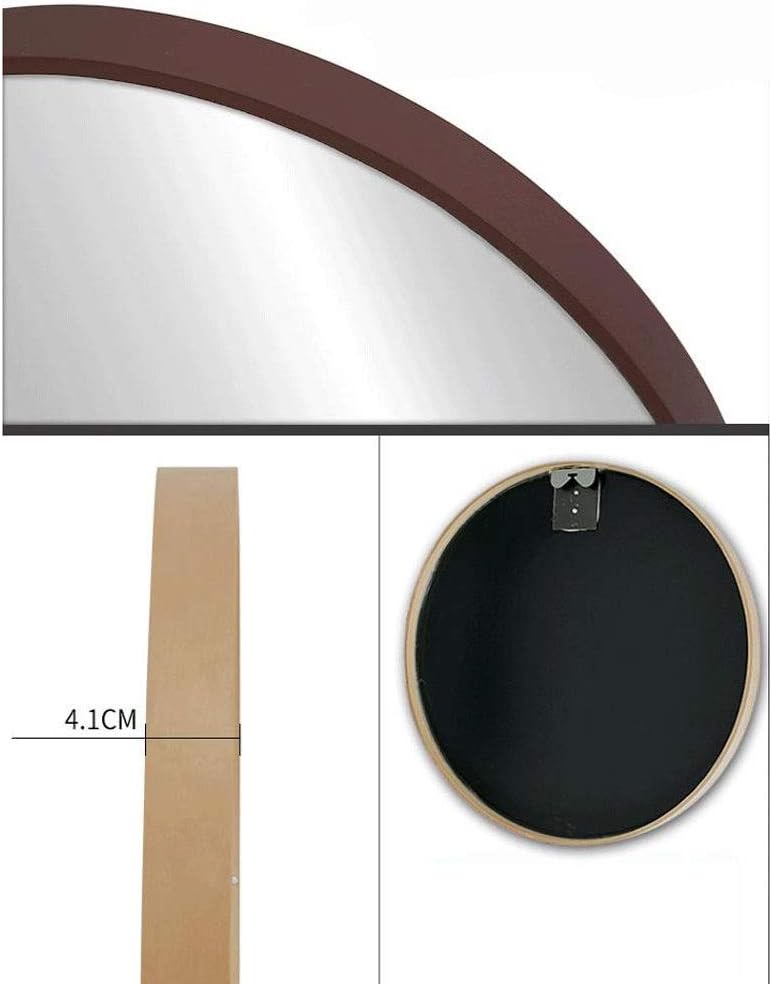 Round Wall Mounted Mirror with Polished Edge Pre-Drilled Holes Best for Bathroom Dressing Room Bedroom Living Room (Size : 60 * 60cm) (60 * 60cm) image 2