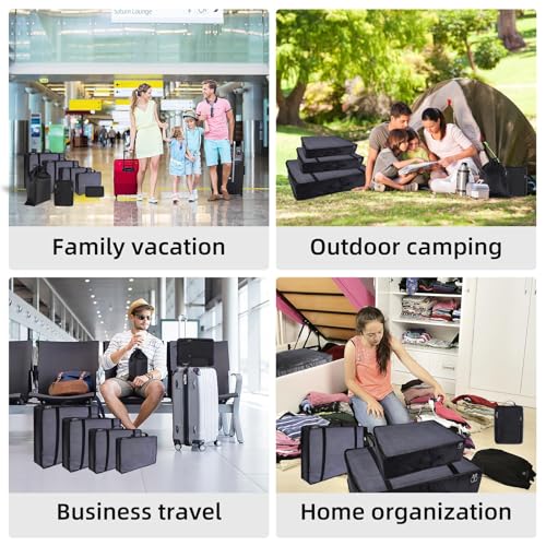 Packing Cubes, 8 Set Packing Cubes for Suitcases - Travel Bag for Travel Size Essentials Accessories, Compression Storage Shoe Bag, Clothing Underwear Bag, for Man & Women - Image 8