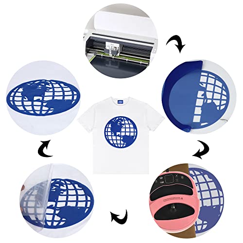 Image of RENLITONG 3D Puff HTV Rolls Heat Transfer Vinyl - 12 inch x 10ft Iron on Vinyl for Heat Press T-Shirt for All Cutter Machine Heat Transfer Design (10ft, 3D Puff Blue)