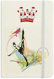 Caderno de boneco de neve feminino patinação de boneco de neve de Natal capa dura grossa