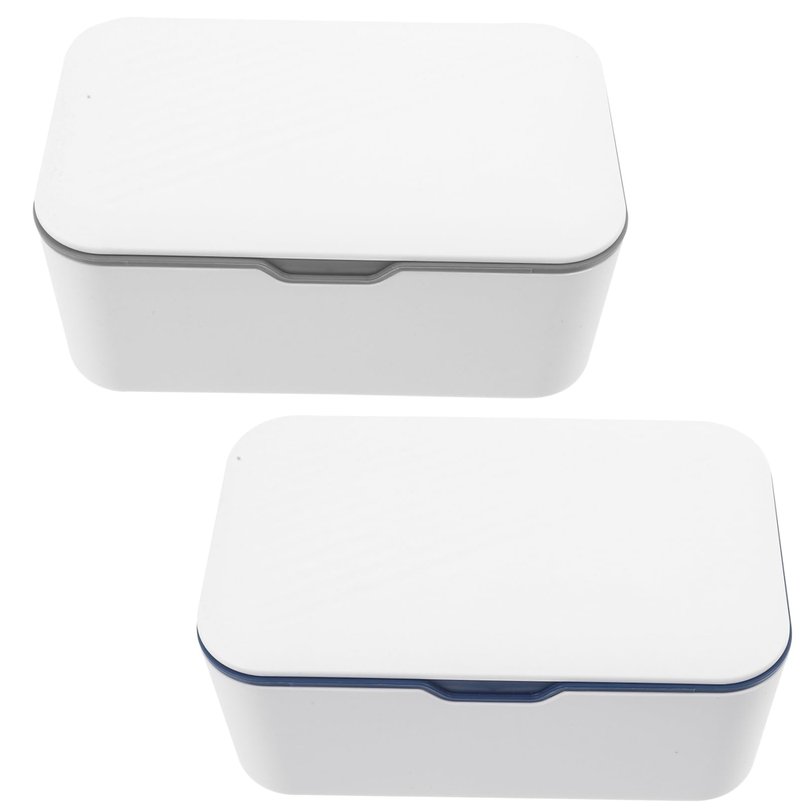 Dispensador de Toallitas Húmedas Portátil 2 Piezas Azul Plástico