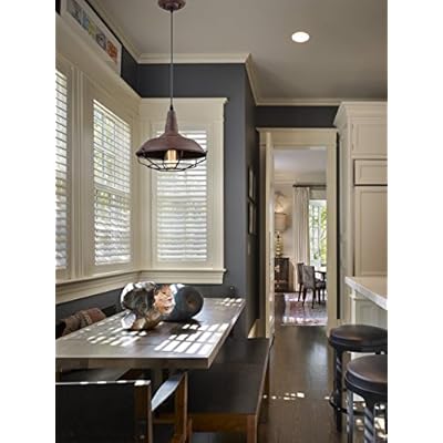 DAYCENT Industrial Nautical Metal Wire Caged Barn Pendant Light Fixture Kitchen Island Lighting, Rust Finish 51672dRNdlL. SS400