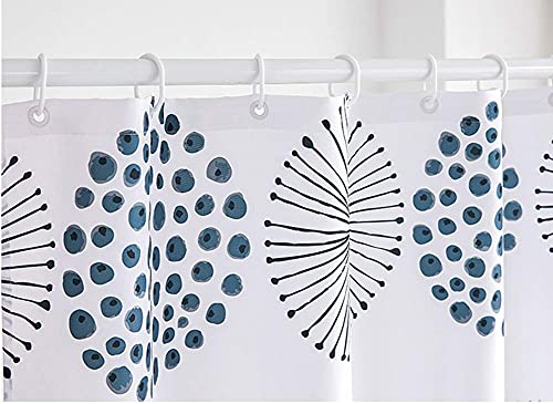 Rideau de douche long effet 3D en tissu imperméable lesté - 5