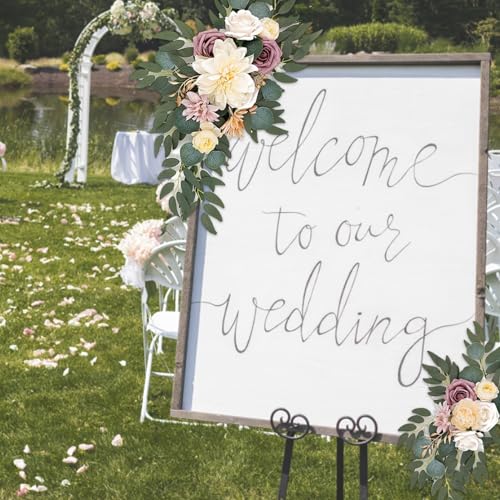 Swag de fleur de rose pour arche mariage | Fleurs bricolage décor de table