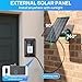 Solar Charger for Ring Doorbell, 2-in-1 with Mount Stand, Micro-USB & Type-C Charging Ports, Compatible with Ring Battery Doorbell (2024 Release) & Ring Video Doorbell (2nd Gen - 2020 Release)
