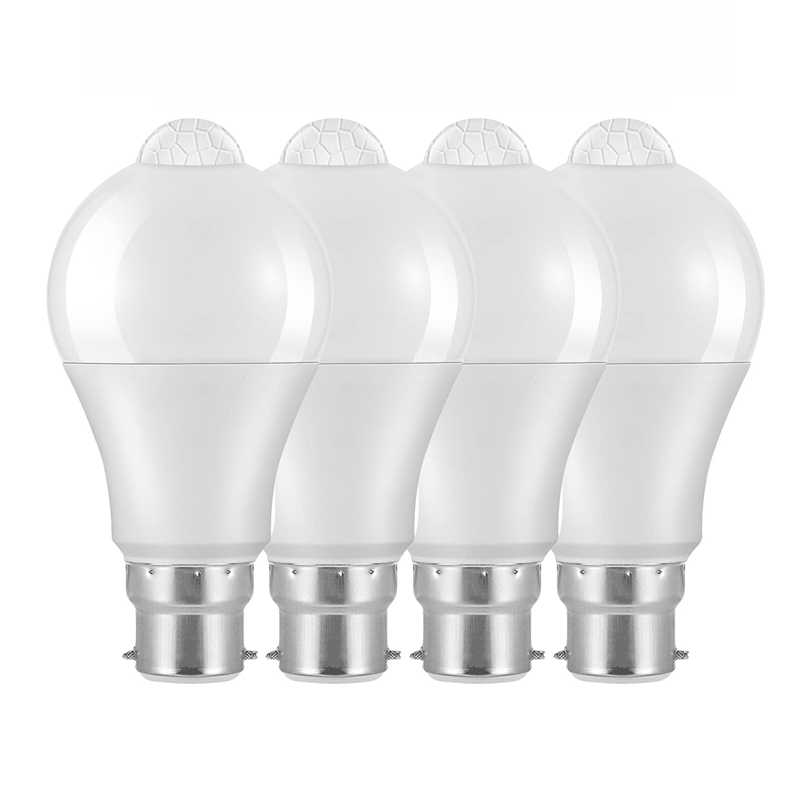 Powstro LED Smart Motion Light Bulbs, B22 PIR Light Sensor Bulb 12W Cool White 6000K Auto On/Off Night Lamp for Stairs Garage