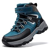VITIKE Jungen Trekking- & Wanderstiefel Mädchen Stiefel Kinder Winterschuhe Jungen Schneestiefel Baumwollschuhe,12 Blau,36 EU