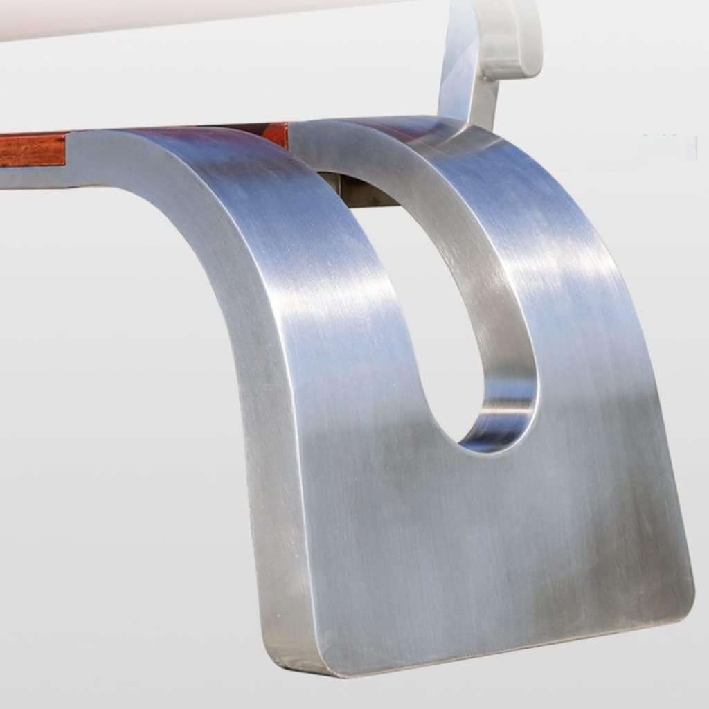 Patio Furniture Bench Outdoor Bench Garden Stainless Steel Park Chair Outdoor Scenic Area Solid Wood Backrest Seat Outdoor Garden Bench Outdoor Bench