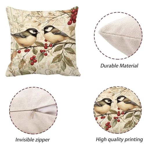 Housse de coussin oiseau 45x45 imperméable pour embellir votre balcon