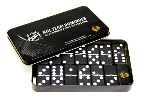 NHL Chicago Blackhawks Domino Set en caja metálica