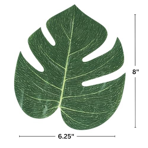 Fun Express (Pack of 12) Tropical Leaves, 8", Green - VBS Vacation Bible School Supplies/Decor
