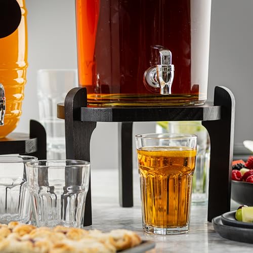 TableCraft12653 Black Painted Pinewood Stand for Glass Beverage Dispensers, Beverage Holder, 10" Dia x 8" H, Raises Dispenser 6-3/4", Ideal for Catering & Restaurants by Tablecraft - Used condition - Image 5