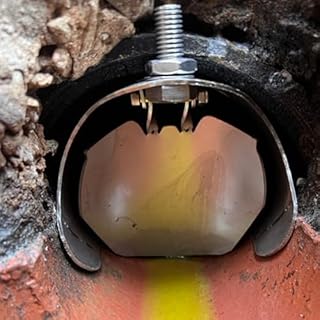 Pest Interceptors Rat Flap 110mm/4 inches for Sewer Pipes, Rodent Blocker, One Way Valve, Stops Rats Entering via Drainage Pipes, Rat Prevention, Stainless Steel