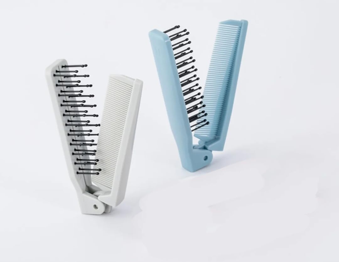 2Pcs Foldable Hair Comb Brush Double Headed Mini Pocket Comb for salon-picture-55