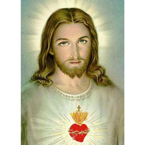 Imán rectangular Jesús con Sagrado Corazón 3x2 pulgadas miniatura 2