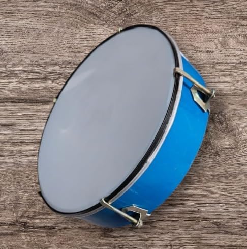 Iron Metal Daff Tambourine 08 inch Hand Percussion Musical Instrument (Multicolor Colour)