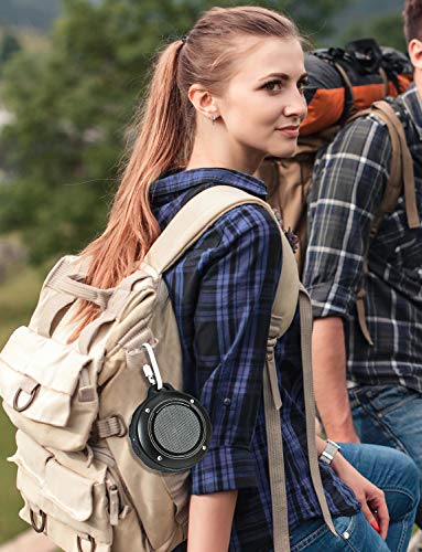 Image of Kunodi Outdoor Waterproof Bluetooth Speaker, Wireless Portable Shower Travel Bike Speaker with Subwoofer, Enhanced Bass, Built in Mic for Bicycle Riding, Sports, Pool, Beach, Hiking (Black & Bracket)