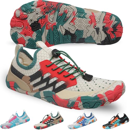 Image of SIOSNETA Hike Barefoot Shoes for Women Men, Wide Toe Water Shoes for Hiking,Breathable Non-Slip Athletic Footwear,
