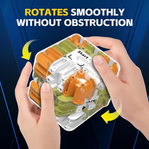TRENDING 3D Cube Puzzle for Kids 5-8 8-12, Color Matched Game, Education Sensory Toys Birthday Gift for Kids Adults 5 6 7 8 9+ Years Old Boys | Orange & Green - Image 6