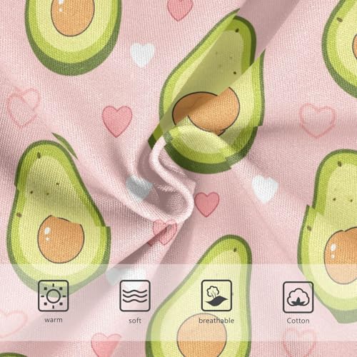 Wusikd Cute Avocado Heart Girls' Underwear Cotton Girls Briefs Soft Toddler Underwear 2T3