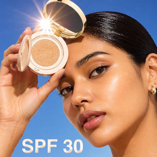 Image of Glam21 Air Cushion CC Matte Foundation Compact | High Coverage Lightweight Foundation for Indian Skin | Long Lasting, Oil Control, Smooth Airbrushed Finish | Travel Friendly Cushion Compact- 11gm (Ivory-01)