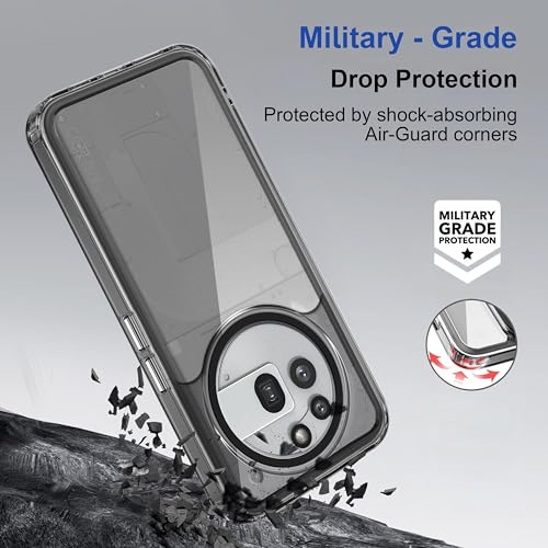 Image of Zapcase Back Case Cover for Nothing Phone (3a) Pro | Compatible for Nothing Phone (3a) Pro Back Cover | Case Cover with Camera Protection | (TPU + PC | Translucent Black)