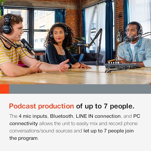 Professional Podcast Mixer Audio Interface