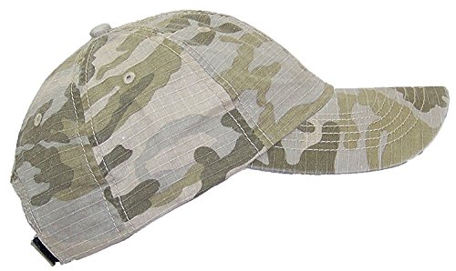 Mega Cap MG Unisex Unstructured Ripstop Camouflage Adjustable Ballcap - Desert Camo