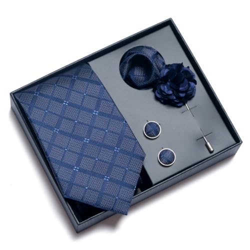 Image of joy alice 70 Colors Ties Set Men Mixed Color Necktie Handkerchief Cufflinks Brooch 3.15 Formal