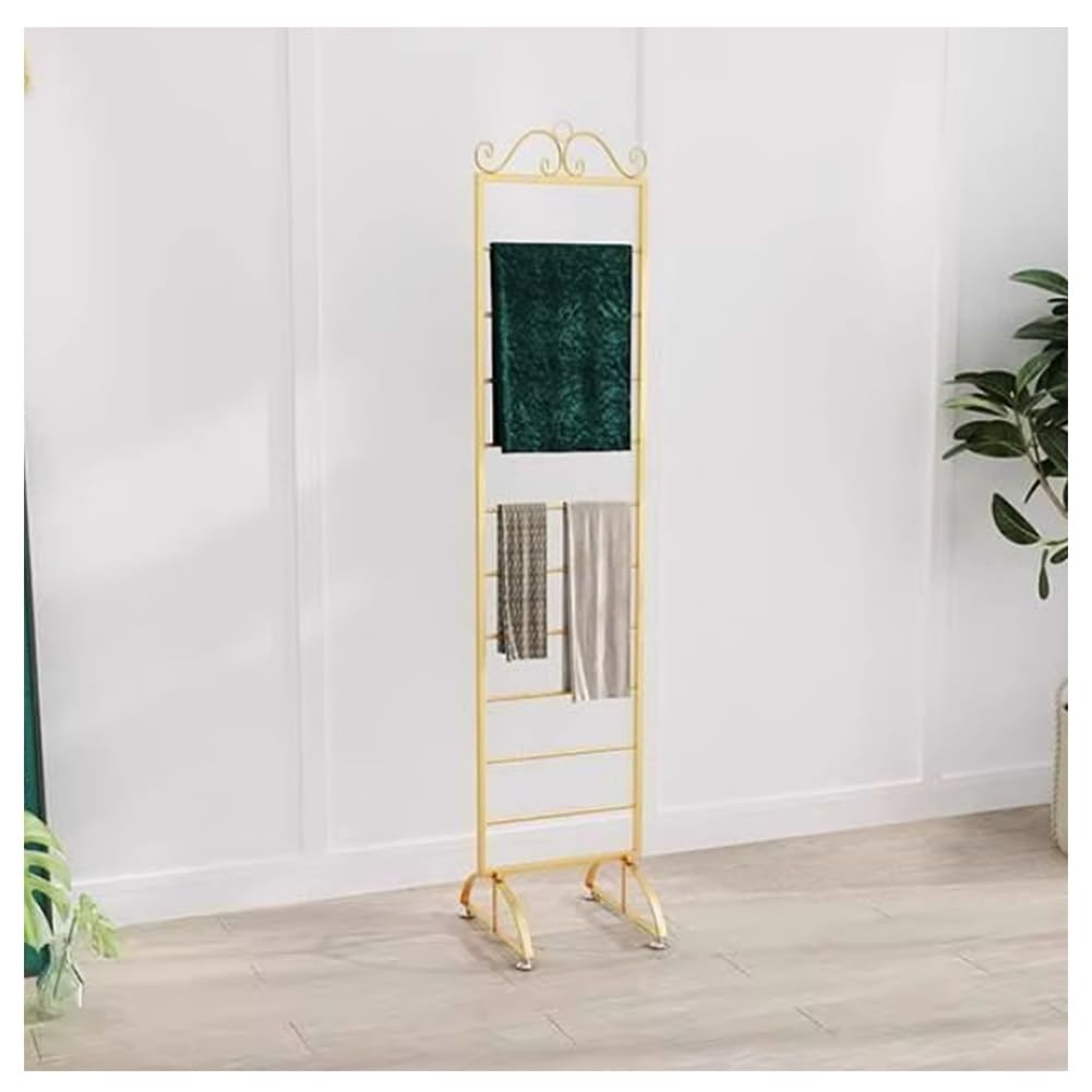 asdchZen Freestanding Scarf Display Rack, Metal Scarf Racks, Towel Rack For Commercial Clothing Retail Store Sheets Suit Pants,