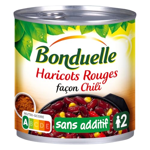 Haricots rouges façon Chili BONDUELLE : un plat épicé prêt à agrémenter pour toutes vos recettes