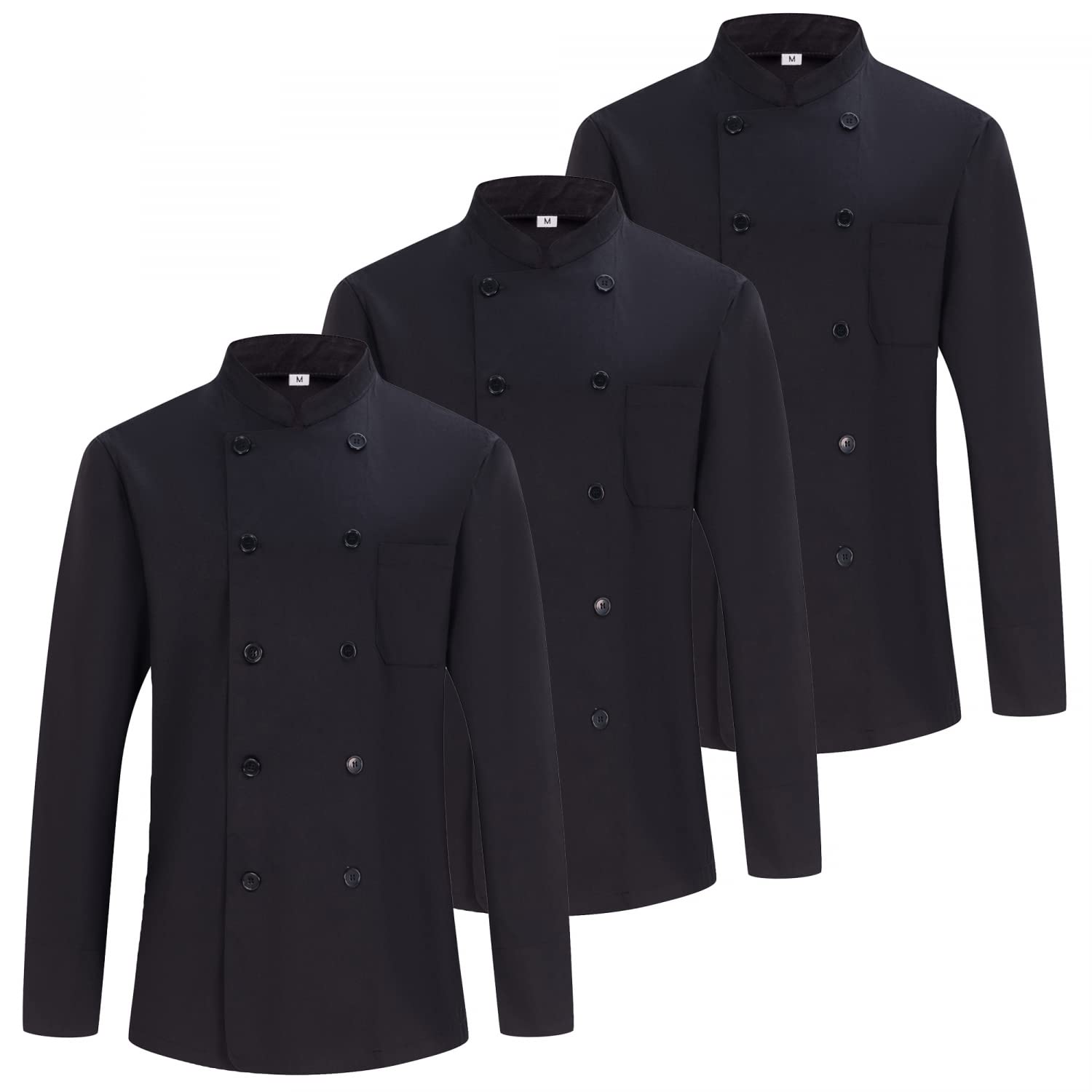 MISEMIYA - Pack 3 Unidades - Chaqueta Cocinero Hombre - Chaqueta de Chef Hombre - Uniforme Hosteleria 3-842