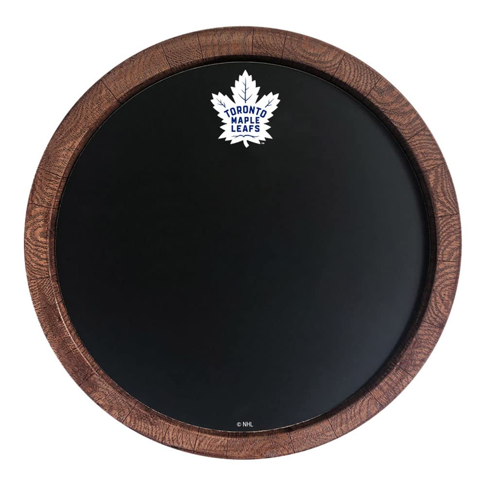 The Fan-Brand NHL Toronto Maple Leafs: Chalkboard Faux Barrel Top Sign - Sports Team Bar Sign Décor: Home, Dorm, Garage, Office, Fan Cave