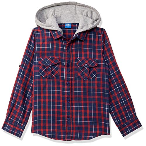 Image of Amazon Brand - Jam & Honey Boy's Regular Button Down Regular Fit Shirt